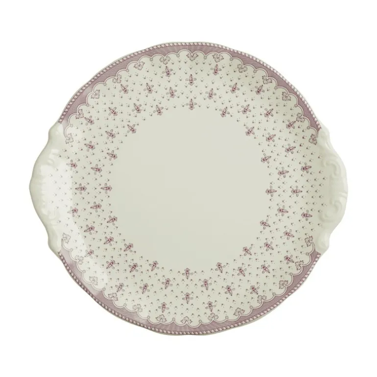 Bandeja de pastas colección Flor de Lis Rosa