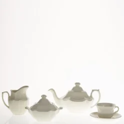 Juego de té de 27 piezas colección Ochavada Blanca