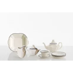 Juego de té de 40 piezas colección Basic Line Blue