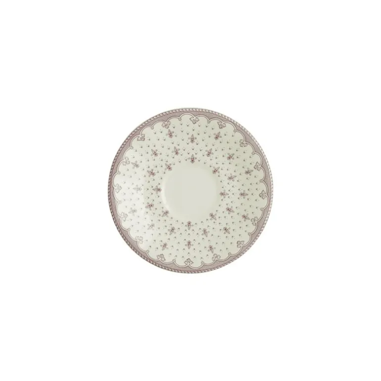 Platillo de café colección Flor de Lis Rosa