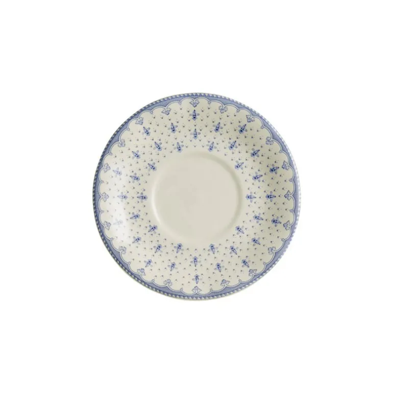 Platillo de consomé-desayuno colección Flor de Lis Azul