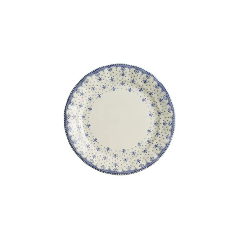 Plato de pastas colección Flor de Lis Azul