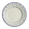 Plato llano 28 cm colección Flor de Lis Azul