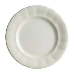 Plato llano 28 cm colección Aurora Blanca