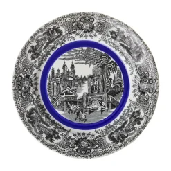 Plato llano 28 cm colección Negro Vistas Blue by Aaron Stewart