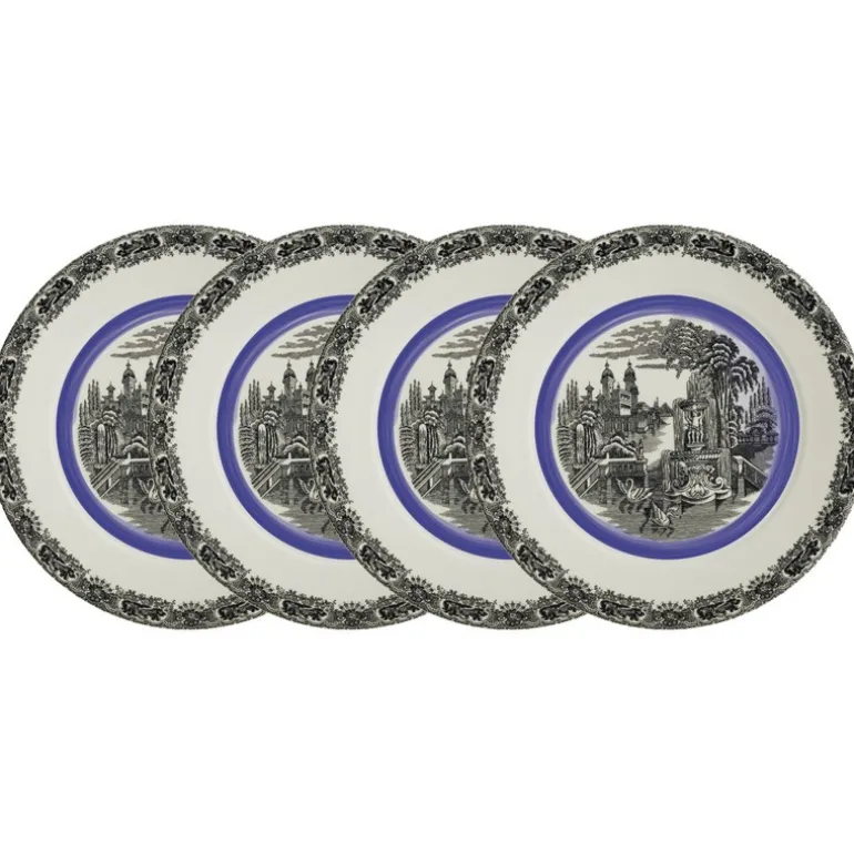 Set de 4 bajo-platos colección Negro Vistas Blue by Aaron Stewart