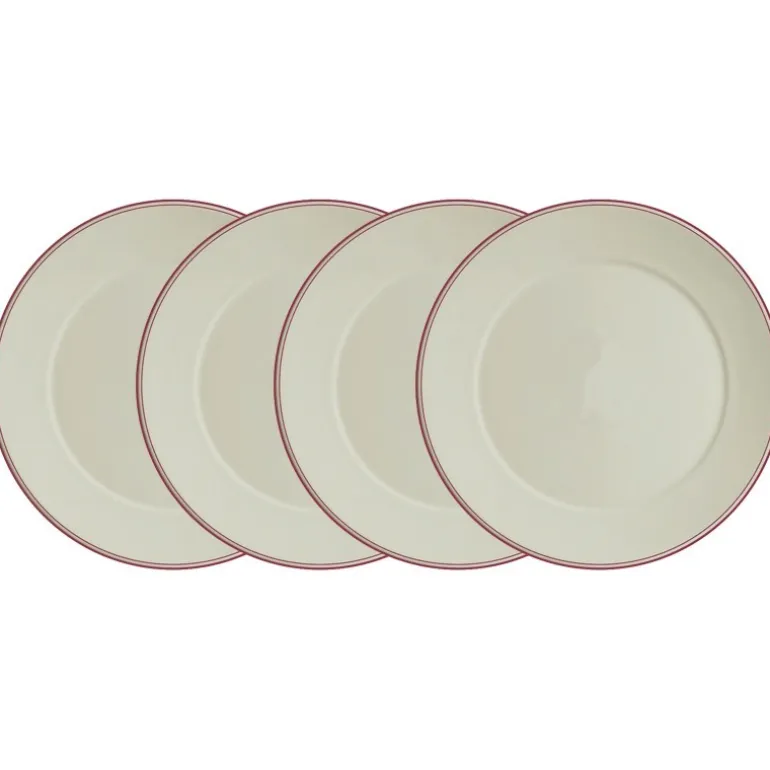 Set de 4 bajo-platos colección Basic Line Red