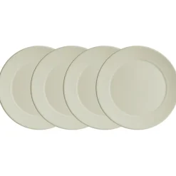 Set de 4 bajo-platos colección Aurora Blanca