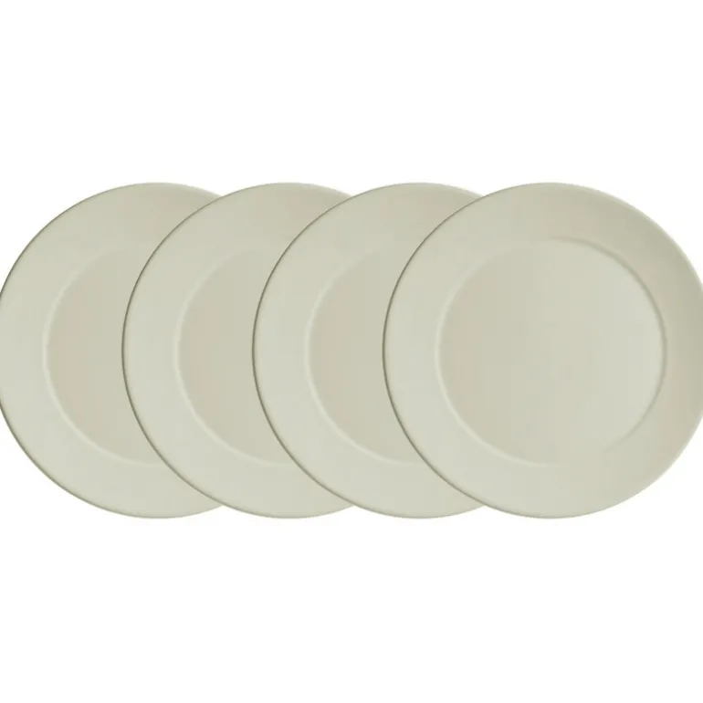 Set de 4 bajo-platos colección Aurora Blanca
