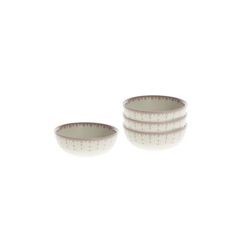 Set de 6 boles clásicos colección Flor de Lis Rosa tamaño mini