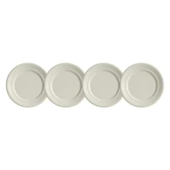 Set de 4 platos de pan colección Ochavada Blanca