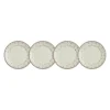 Set de 4 platos de pan colección Flor de Lis Rosa