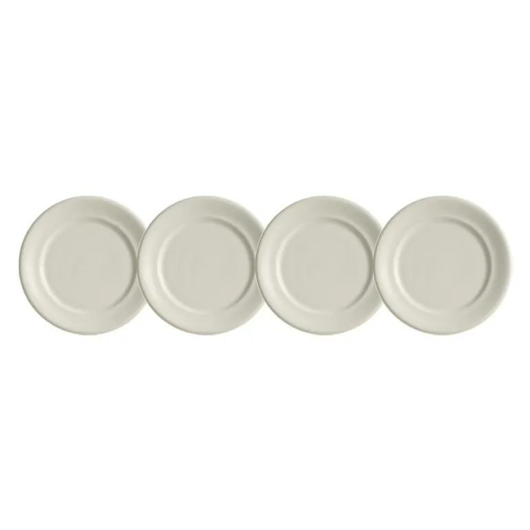 Set de 4 platos de pan colección Aurora Blanca
