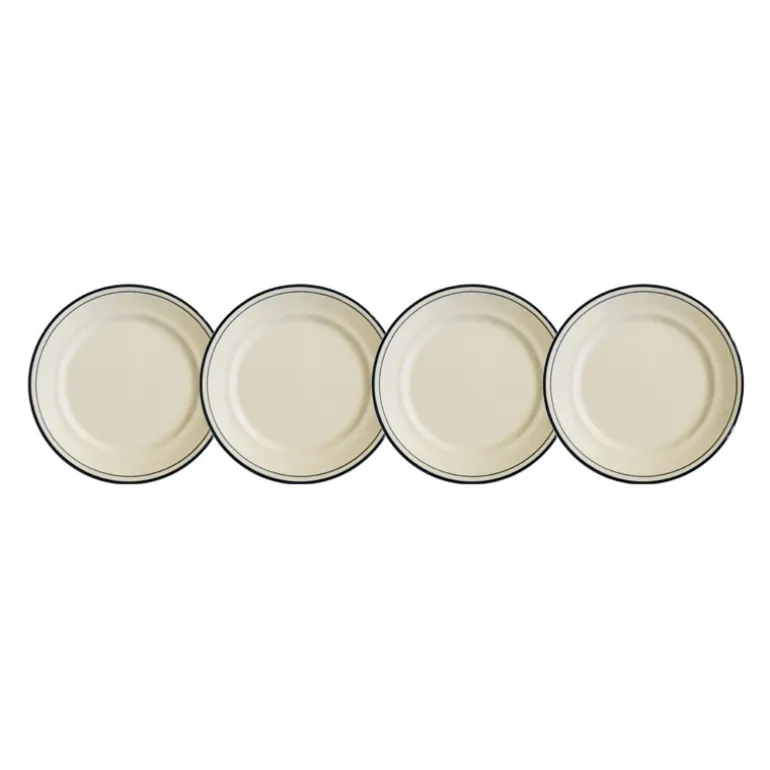Set de 4 platos de pan colección Basic Line Blue