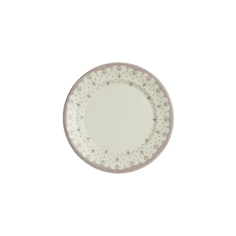 Set de 4 platos de pan colección Flor de Lis Rosa