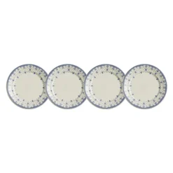 Set de 4 platos de pan colección Flor de Lis Azul