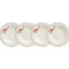 Set de 4 platos de postre colección Peces