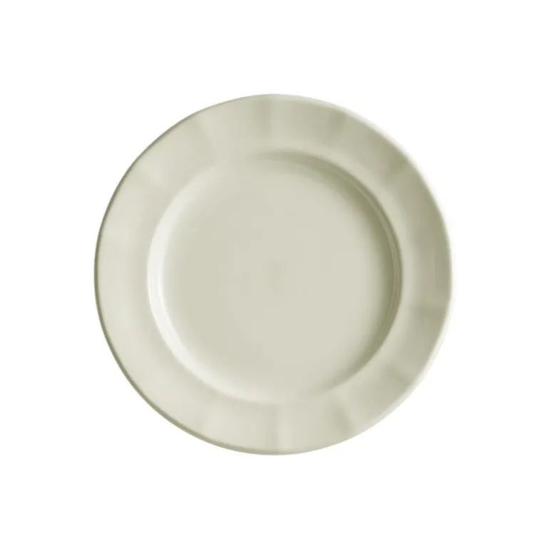 Set de 4 platos de postre colección Ochavada Blanca