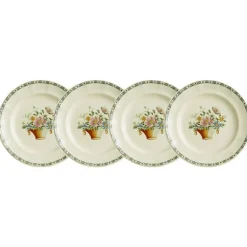 Set de 4 platos de postre colección Canasto Floral