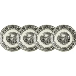 Set de 4 platos de postre colección Negro Vistas