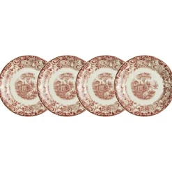 Set de 4 platos de postre colección 202 Rosa