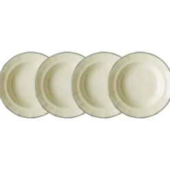 Set de 4 platos hondos colección Basic Line Blue
