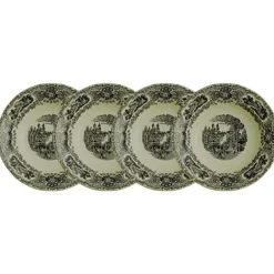 Set de 4 platos hondos colección Negro Vistas