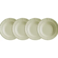Set de 4 platos hondos colección Ochavada Blanca