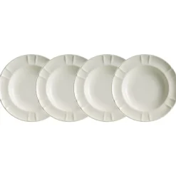 Set de 4 platos hondos colección Imperio Blanca
