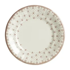 Set de 4 platos llanos 28 cm colección Flor de Lis Rosa