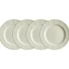 Set de 4 platos llanos 28 cm colección Ochavada Blanca