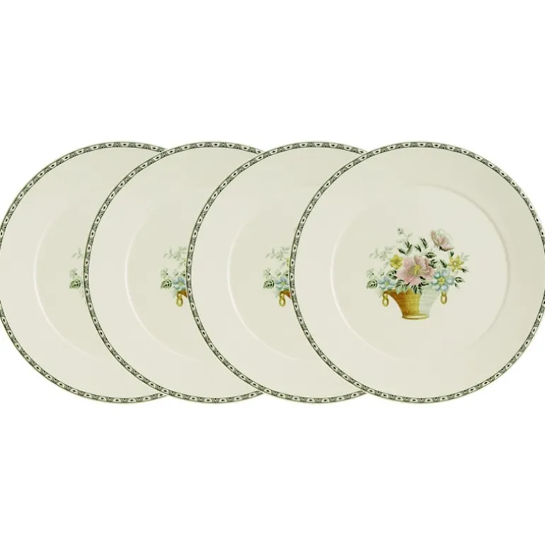 Set de 4 platos llanos 28 cm colección Canasto Floral