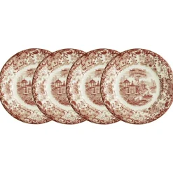 Set de 4 platos llanos 28 cm colección 202 Rosa