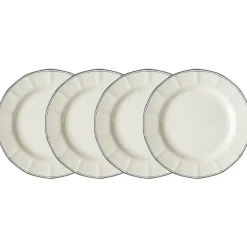 Set de 4 platos llanos 28 cm colección Basic Line Blue