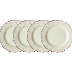 Set de 4 platos llanos 28 cm colección Basic Line Red