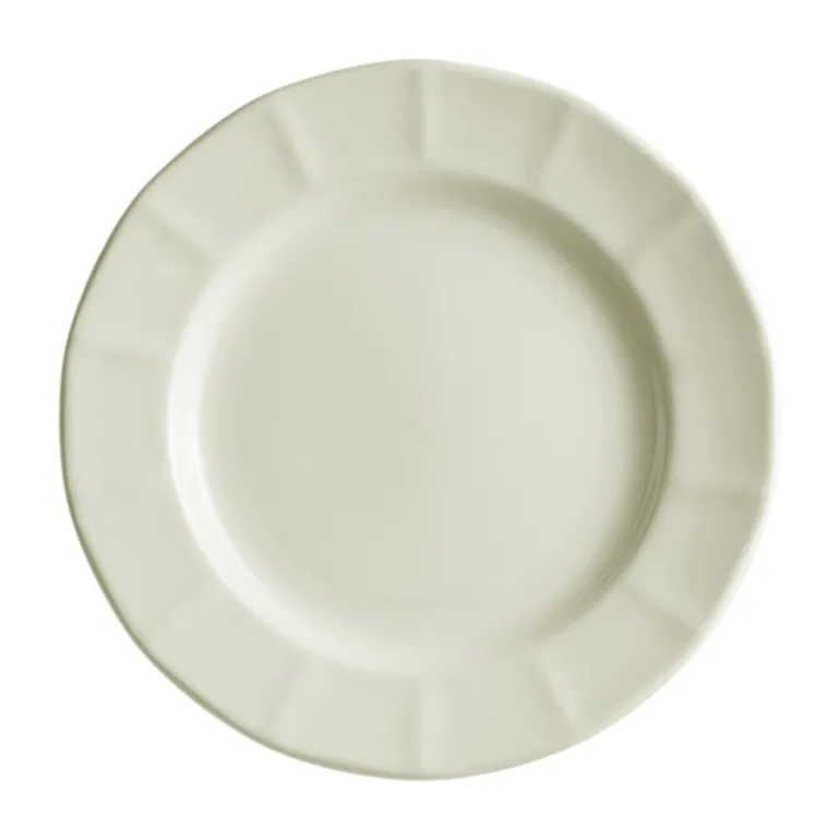 Set de 4 platos llanos 28 cm colección Ochavada Blanca