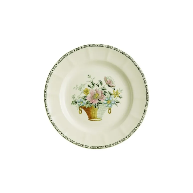 Set de 4 platos llanos colección Canasto Floral