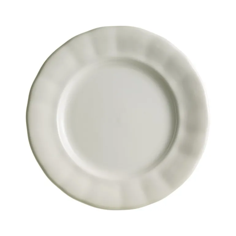 Set de 4 platos llanos colección Aurora Blanca