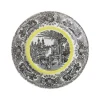 Set de 4 platos llanos colección Negro Vistas Yellow by Aaron Stewart