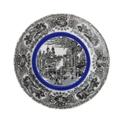 Set de 4 platos llanos colección Negro Vistas Blue by Aaron Stewart