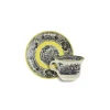 Set de 4 tazas de café con platillos colección Negro Vistas Yellow by Aaron Stewart