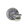 Set de 4 tazas de café con platillos colección Negro Vistas Blue by Aaron Stewart