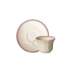 Set de 4 tazas de café con platillos colección Basic Line Red
