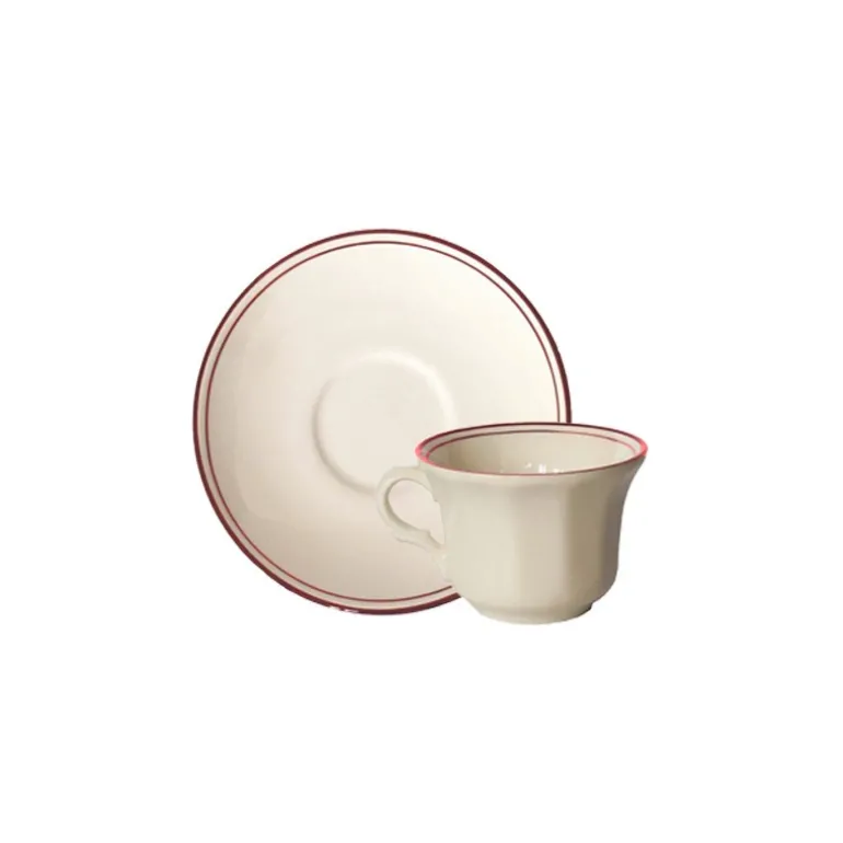 Set de 4 tazas de café con platillos colección Basic Line Red