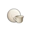 Set de 4 tazas de café con platillos colección Basic Line Blue