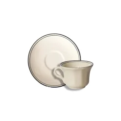 Set de 4 tazas de café con platillos colección Basic Line Blue