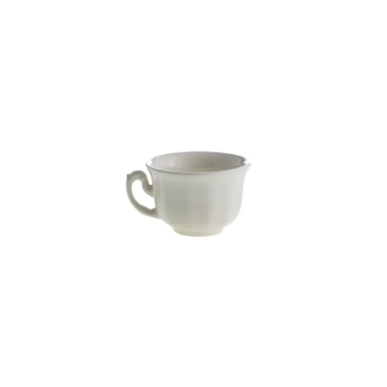 Set de 4 tazas de café con platillos colección Aurora Blanca