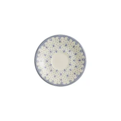 Set de 4 tazas de café con platillos colección Flor de Lis Azul
