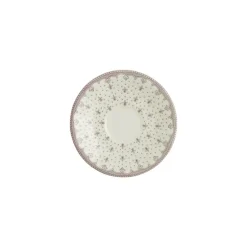 Set de 4 tazas de café con platillos colección Flor de Lis Rosa