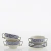 Set de 6 tazas de consomé con platillos colección 150 Aniversario